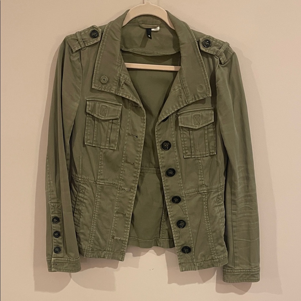 H&M Khaki Utility Jacket for Women